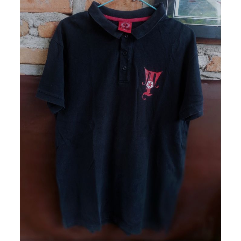 Baju Polo Kerah Brand TRIBAL GEAR (Hitam)