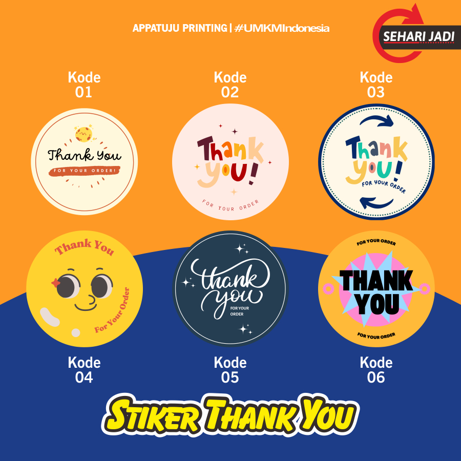 

Stiker Segel Thank You | Sticker Segel Kemasan | Terima Kasih Label - Chromo