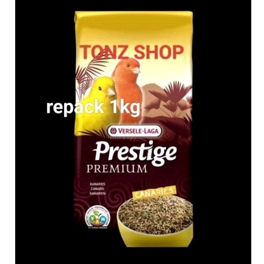 PRESTIGE KENARI PREMIUM REPACK 1KG VERSELE LAGA PAKAN MAKANAN PREMIUM CANARY IMPORT