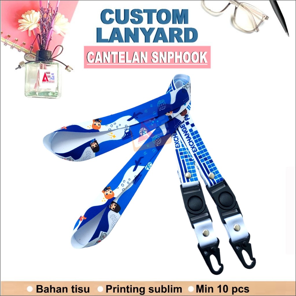 

CETAK TALI LANYARD SNAPHOOK 2CM 2SISI/LANYARD SNAPHOOK PRINTING SUBLIM/GANTUNGAN SNAPHOOK