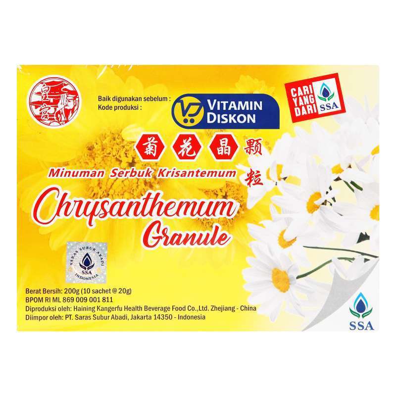 

CHRYSANTHEMUM GRANULE 10'S MINUMAN SERBUK KRISANTEMUM