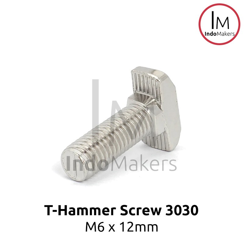 T-Hammer / T Bolt / T Nut Hammer Screw Aluminium Profile 3030 M6x12