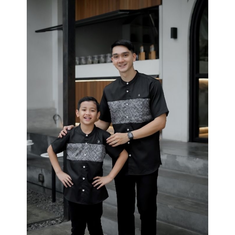 KEMEJA KOKO COUPLE MAFAZA SERIES - BLACK
