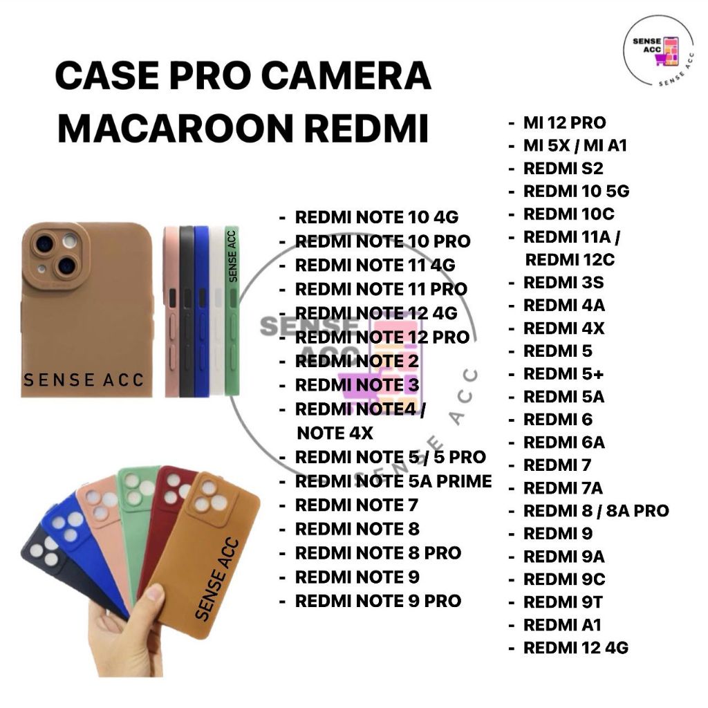 CASE PRO CAMERA 3D XIAOMI MI 12 PRO MI 5X MI A1 REDMI S2 10 5G 10C 11A 12C 3S 4X 5 5 PLUS 5A 6 6A 7 