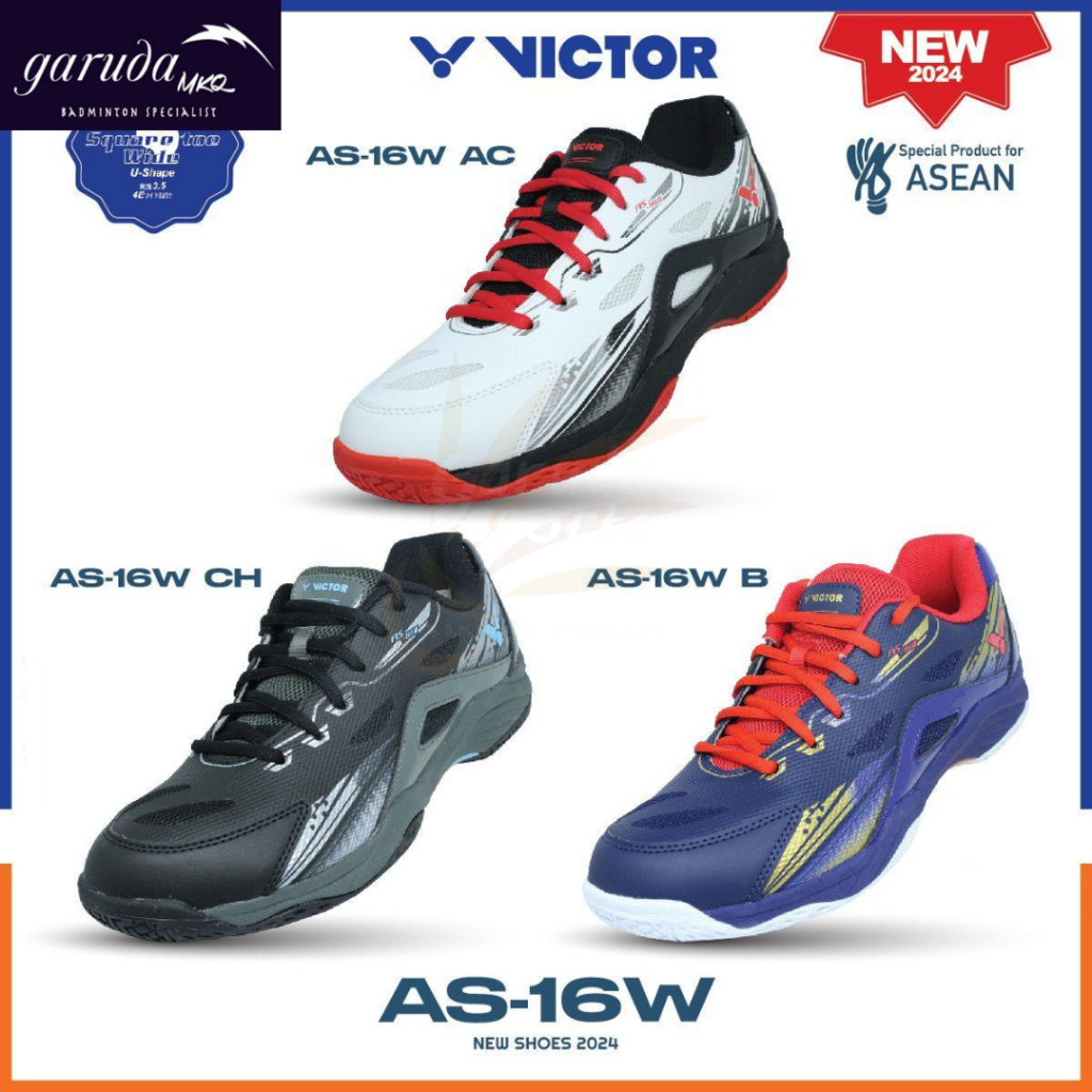 SEPATU BADMINTON VICTOR AS16W  / VICTOR AS 16 W / Sepatu Badminton Victor Original