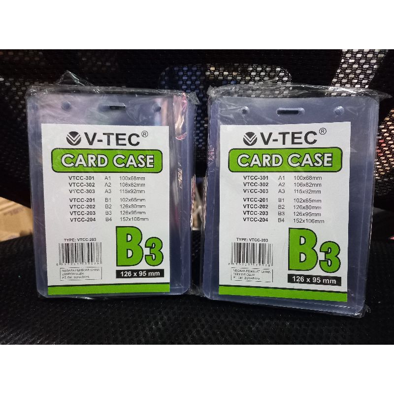 

Mika Id Card / Mika Glue Card / Card Case V tec ukuran B3 (126x95 mm) per pak isi 20pcs