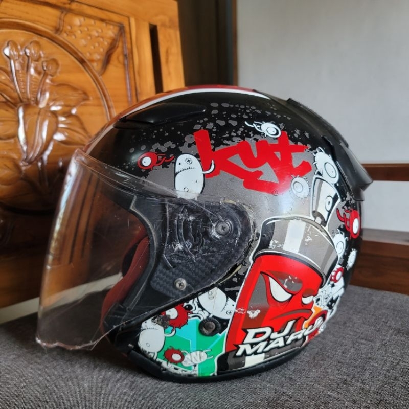 Helm KYT DJ Maru Motif Ori Second