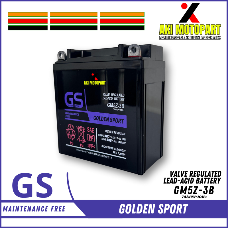 Aki Kering GS Motor Jupiter MX Mio Sporty Mio Smile Vega ZR F1ZR Supra X Grand Shogun