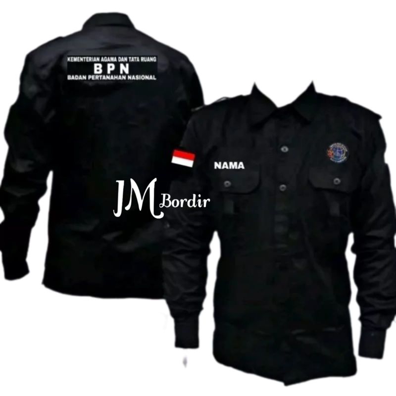 KEMEJA BPN BORDIR || KEMEJA PDH BPN BORDIR || SERAGAM BADAN PERTAHANAN NASIONAL BORDIR