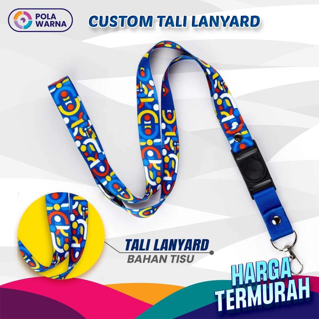 

LANYARD CUSTOM DIGITAL PRINT / Tali / Gantungan / ID CARD Satuan - 1 SISI