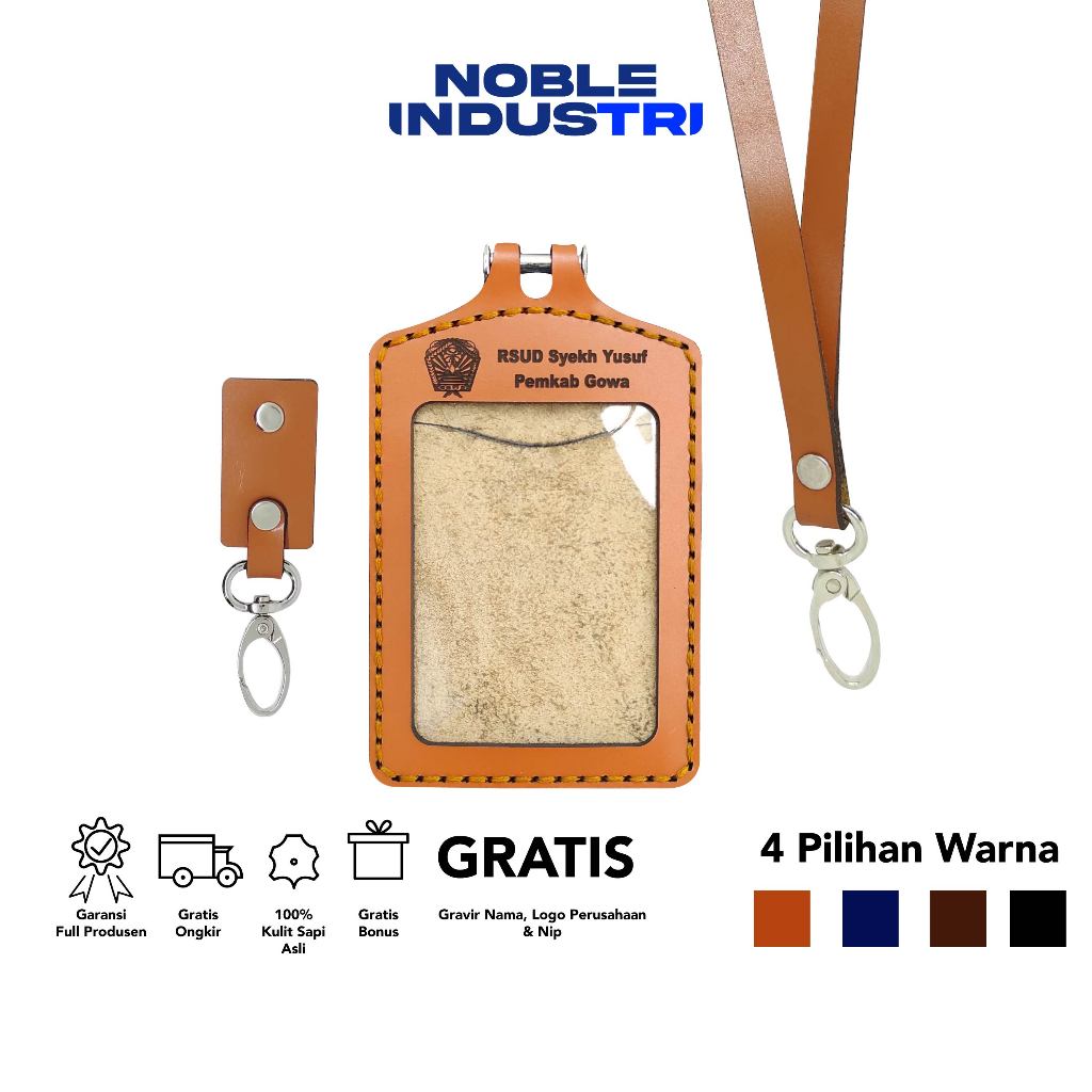 

Name Tag Id Card Kulit Free Custom Nama Dan Logo