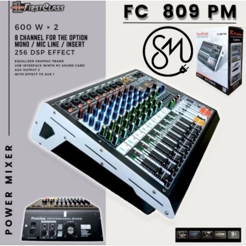 Power Mixer Firstclass FC 809 PM First class FC809PM 8 Chanel 809PM