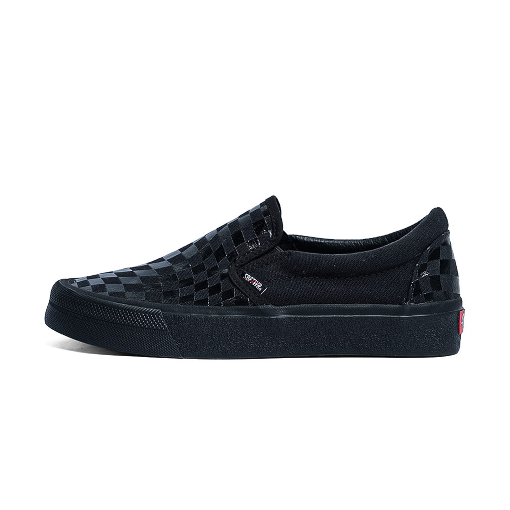 SABA Drunk Checkerboard Sepatu Sneakers Casual Pria Wanita Warna Hitam Model Checkerboard Simple Nya