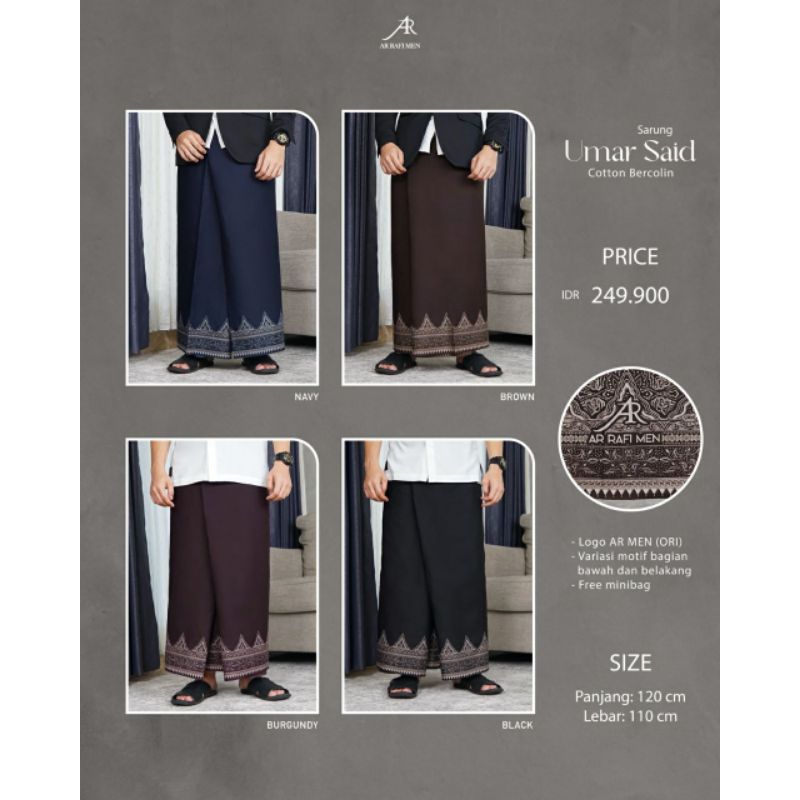 Sarung Pria - UMAR SAID SARUNG Ekslusive Simbol Gunung Muria By Hijab Arrafi