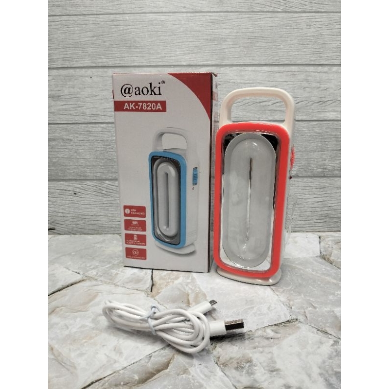 senter lampu emergency aoki AK-7820A cahaya putih lampu darurat