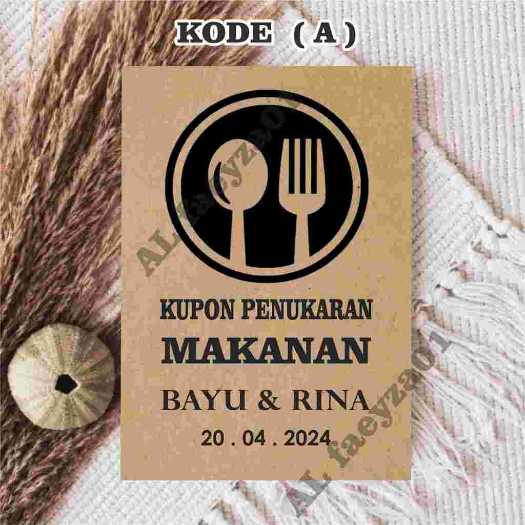 kartu ucapan kupon makanan