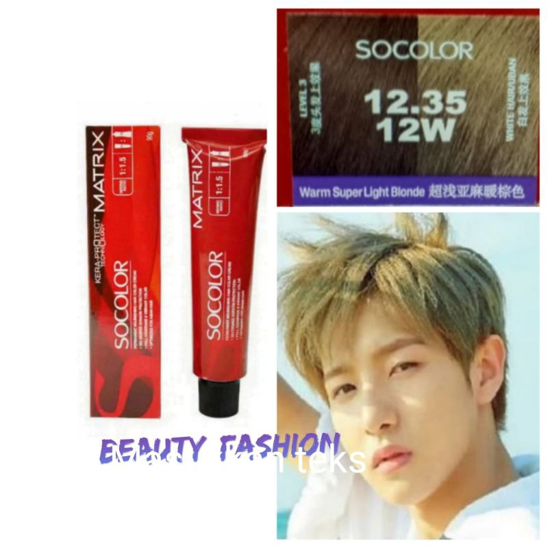 MATRIX SOCOLOR NO. 12.35 / 12W WARM SUPER LIGHT BLONDE. 90ML