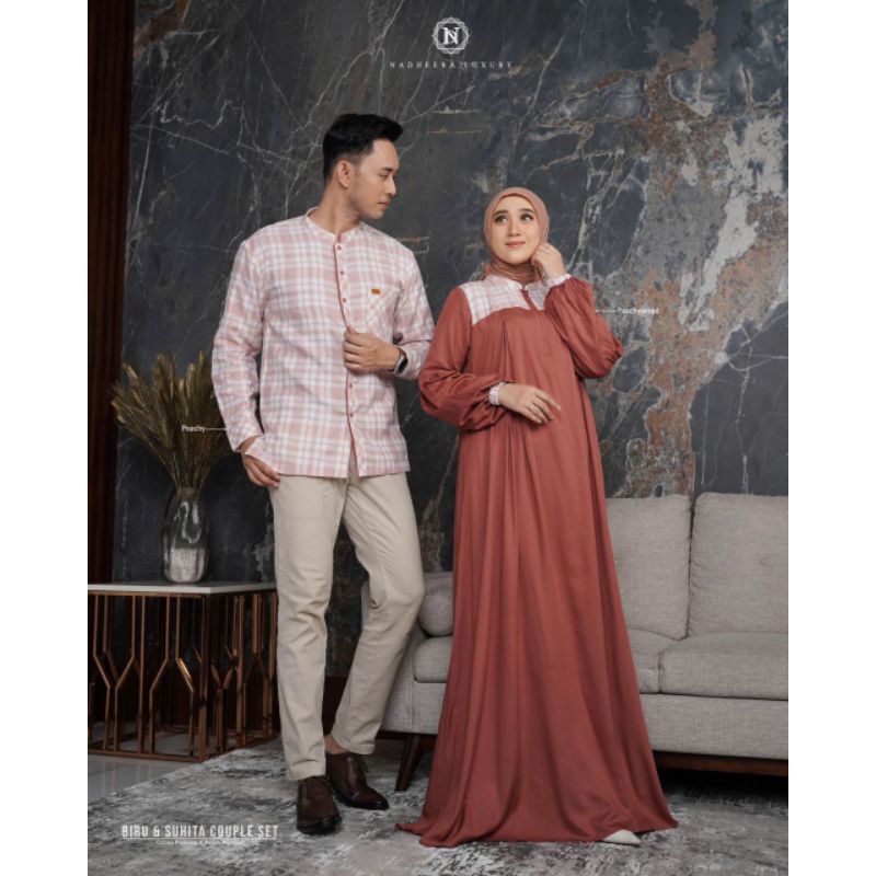 READY❣️ SUHITA DRESS NADHEERA LUXURY / DRESS LEBARAN TERBARU√