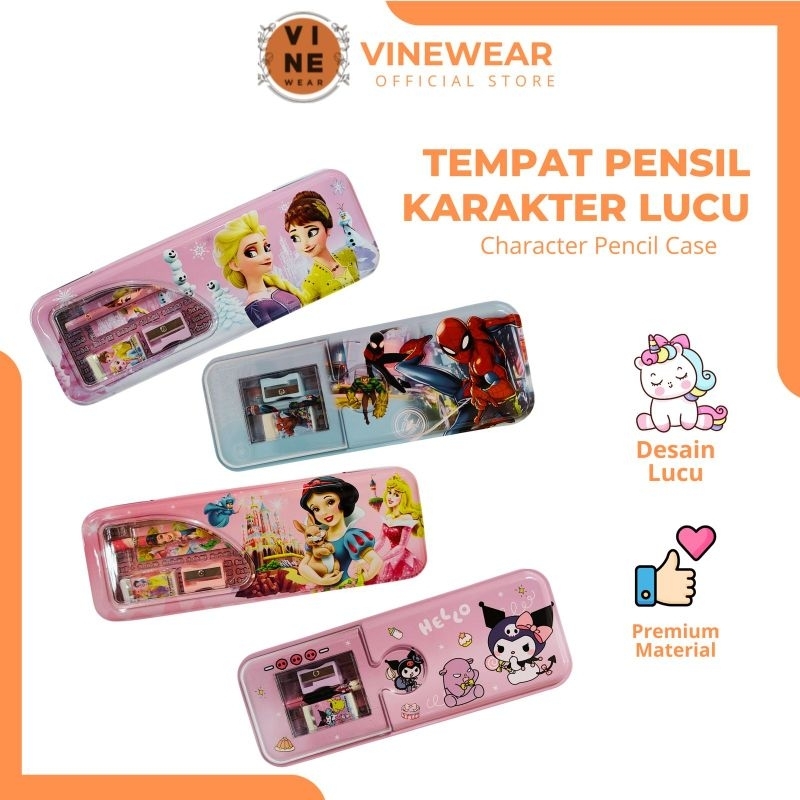 

KOTAK PENSIL BESI ANAK SET MOTIF LUCU 2 TINGKAT