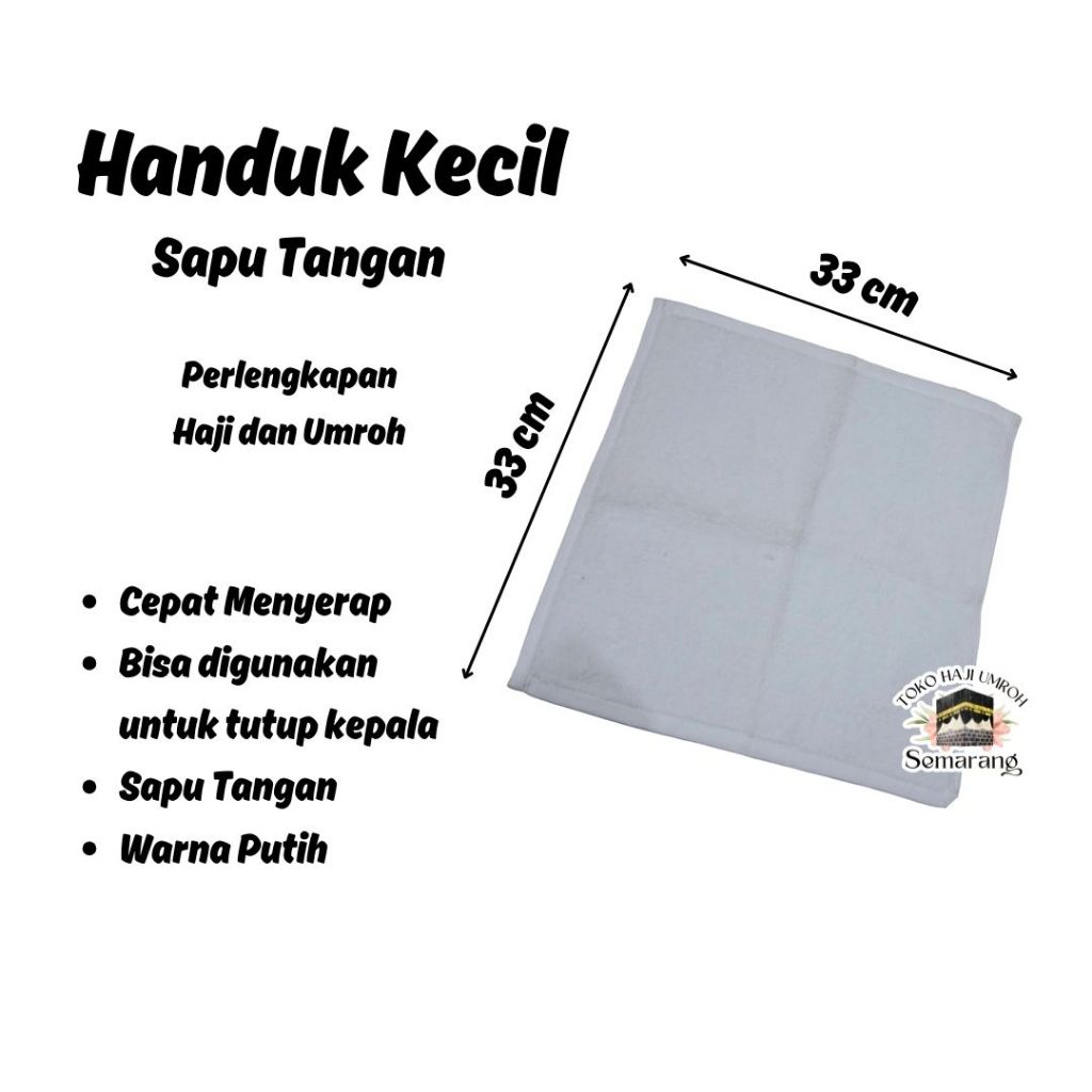 Handuk Umroh Handuk Haji Ukuran Kecil Sapu Tangan Umroh Sapuh Tangan Haji Handuk Polos Handuk Muka K