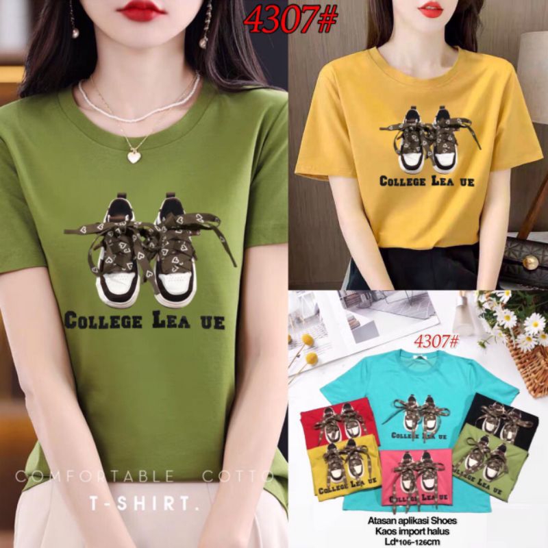 kaos lengan pendek import MF aplikasi bordir XXL besar