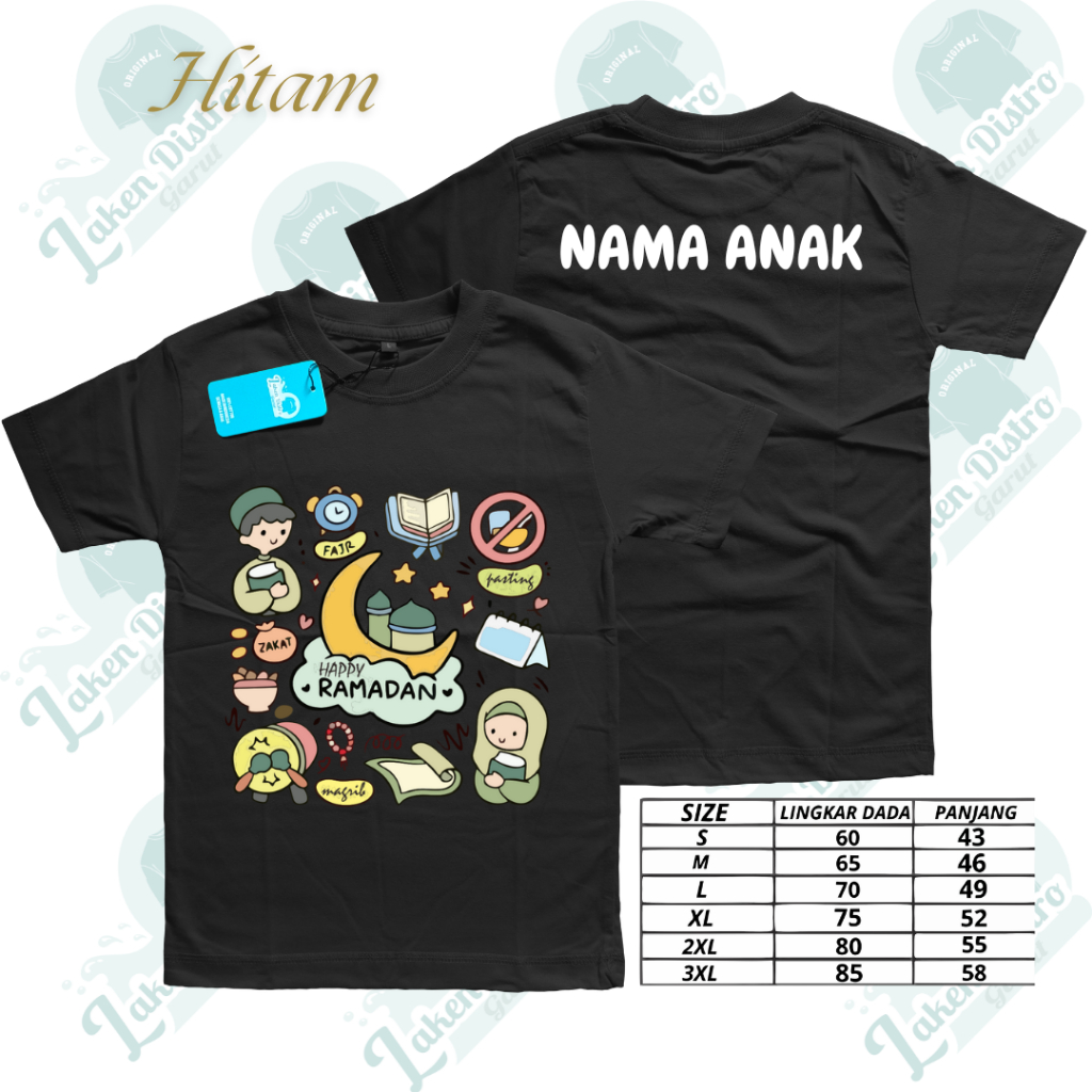 Kaos Anak Laki Laki Perempuan Dakwah Islam Ramadhan Gratis Custom Nama Baju Distro Cewek Cowok Usia 