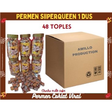 

Siiperquuen candy cube permen viral per dus isi 48 toples