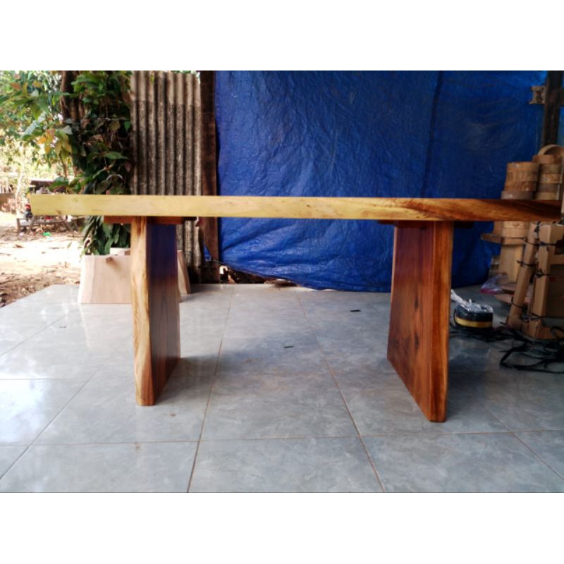 Meja Makan Kayu Trembesi Ukuran 180 x 65