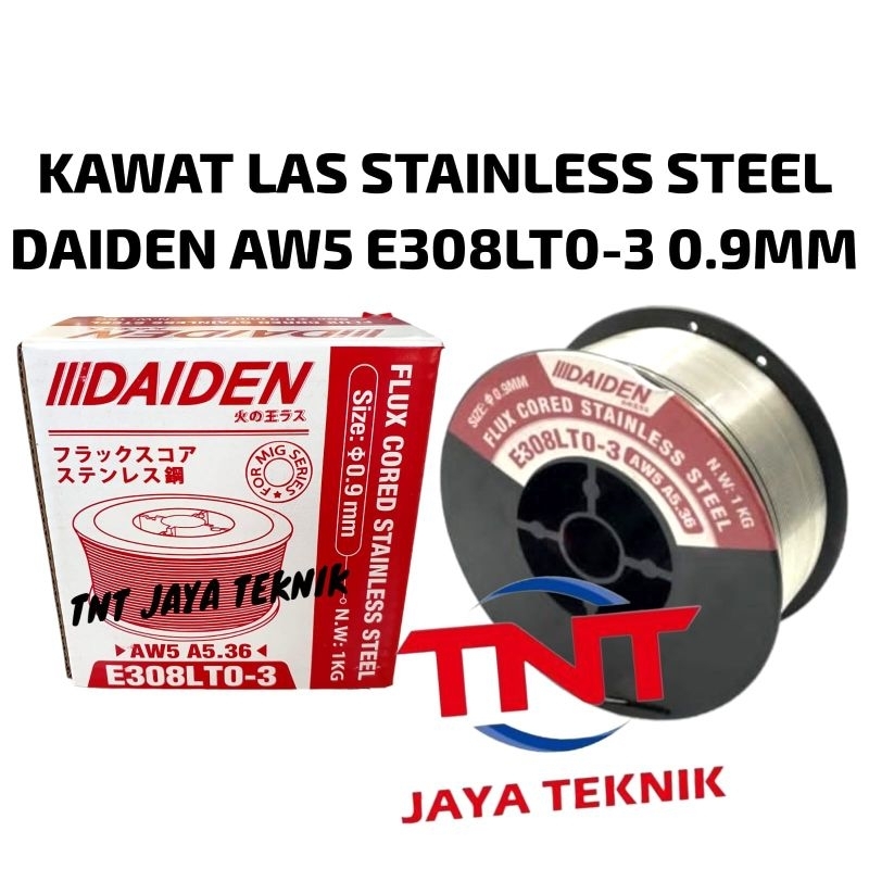 KAWAT LAS FLUX CORE STAINLESS DAIDEN 0.9MM / KAWAT LAS MIG STAINLESS DAIDEN 0.9 MM
