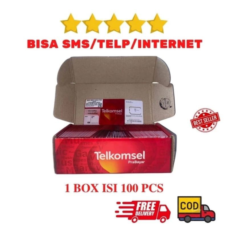 kartu perdana Telkomsel Simpati 1box isi 100 pcs