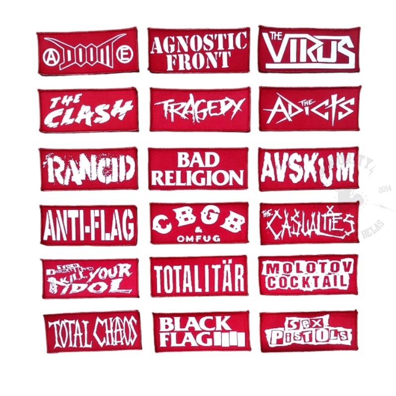 Emblem Sablon Patch Sablon Emblem patch punk rock band musik