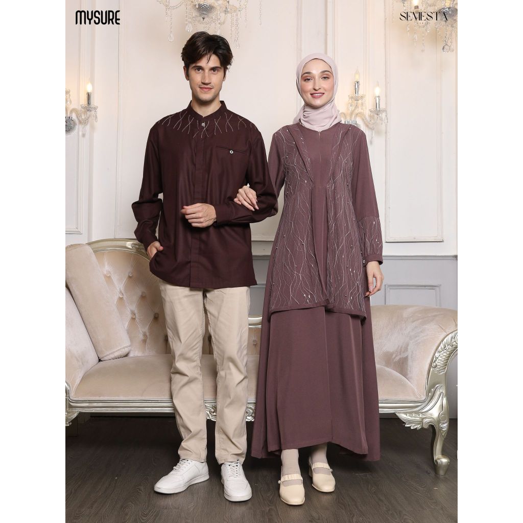 Baju couple pasangan suami istri terbaru gamis couple pasangan set lebaran remaja jumbo 2022 2021 mu