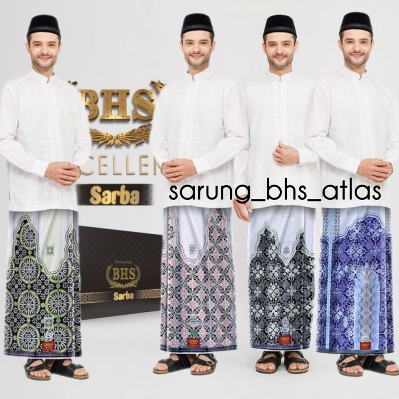 SARUNG BHS EXCELLENT GOLD BATIK SARBA MOTIF E59 SBA JBA PUTIH COKLAT UNGU HITAM BIRU HIJAU