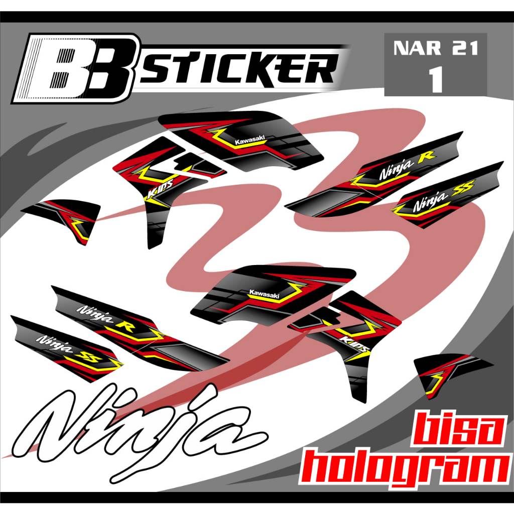 STRIPING PREMIUM Kawasaki Ninja R Ninja SS BISA HOLOGRAM List Sticker Variasi Nar 21