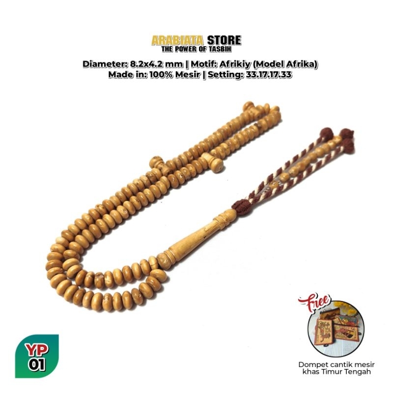 PROMO Tasbih Yuser Putih Asli Laut Merah