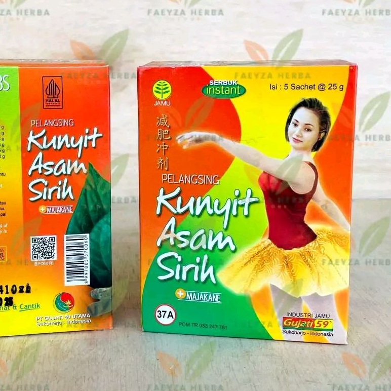 

Kunyit Asam Sirih plus Majakani Jamu Gujati Pelangsing isi 5 Sachet