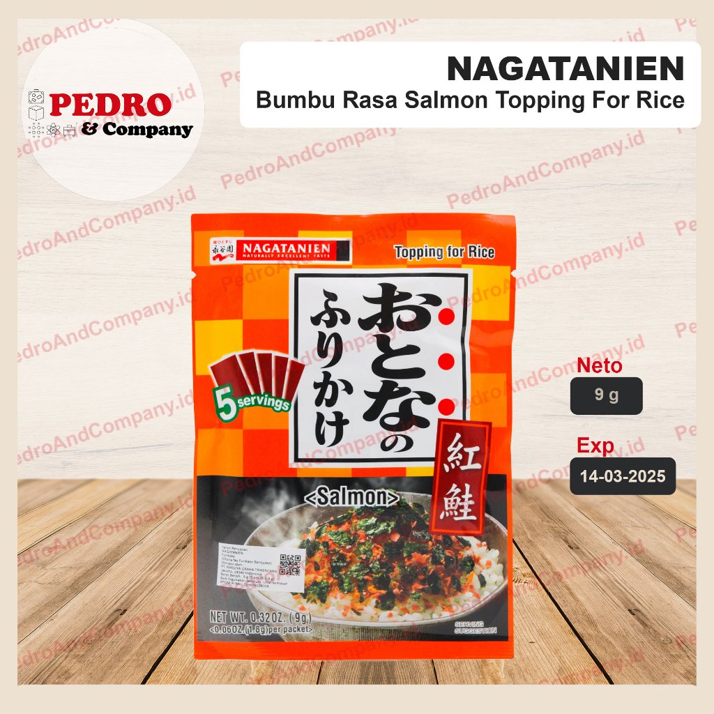 

Nagatanien furikake salmon 9 gram - topping for rice / furikake otona no benijake