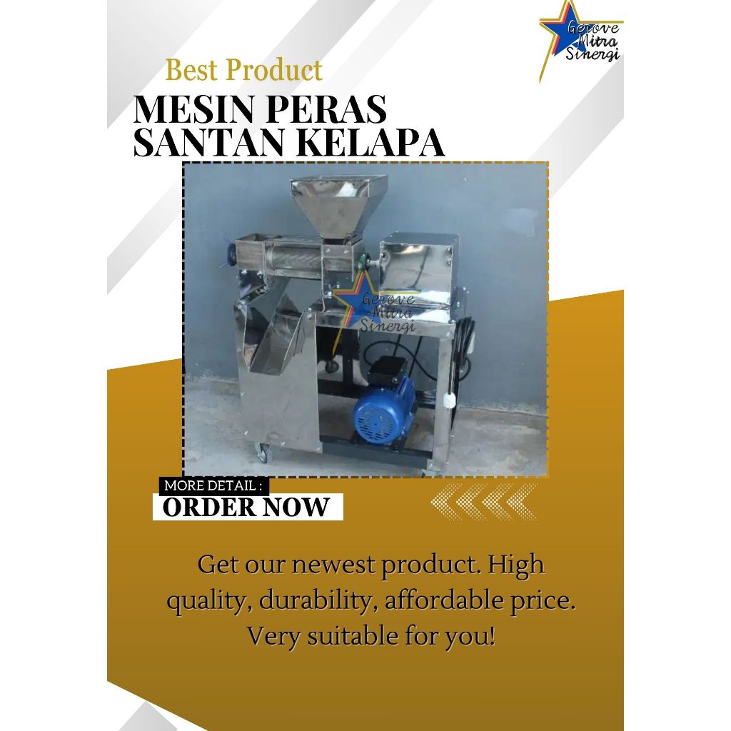 Mesin Peras Santan - Pemeras Santan - Peras Kelapa