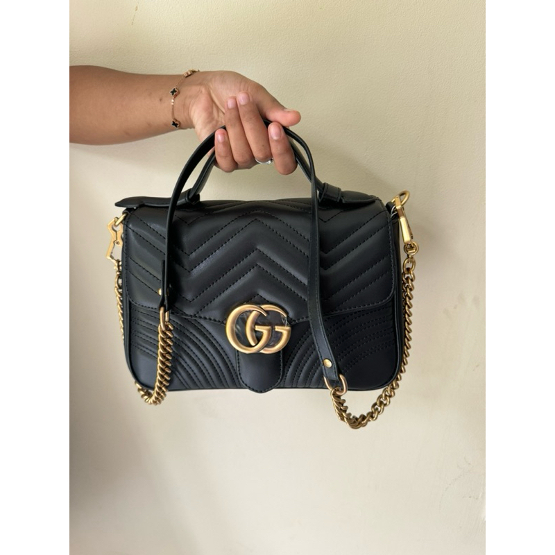 TAS WANITA BRANDED GUCCIi MARMONtt TOP HANDLE SZ 27 KULIT ASLI SLING BAG HAND BAG WANITA