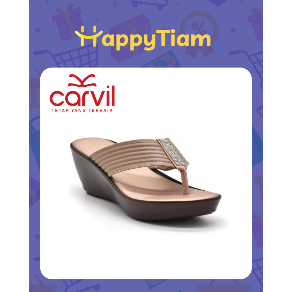 SANDAL WANITA CARVIL AURISTELA 01 SALEM 36 - 40 JEPIT ORIGINAL ~ SENDAL CEWEK WEDGES HEELS HAK TINGG