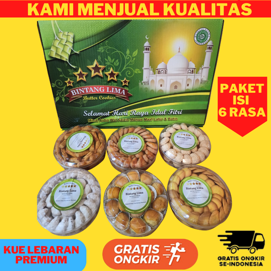 

Paket Kue Kering Lebaran Isi 6 Toples Hampers Kue Kering