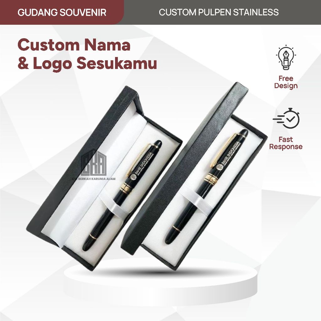 

Pulpen Custom Stainless Souvenir Kantor Premium Terlaris Best Seller By Grosir Souvenir Surabaya