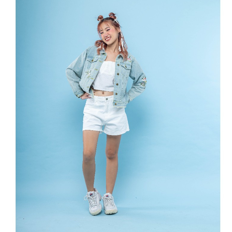 Avenue Jaket Jeans Wanita - Jaket Denim Korea - Denim Jacket (SKU 24543)