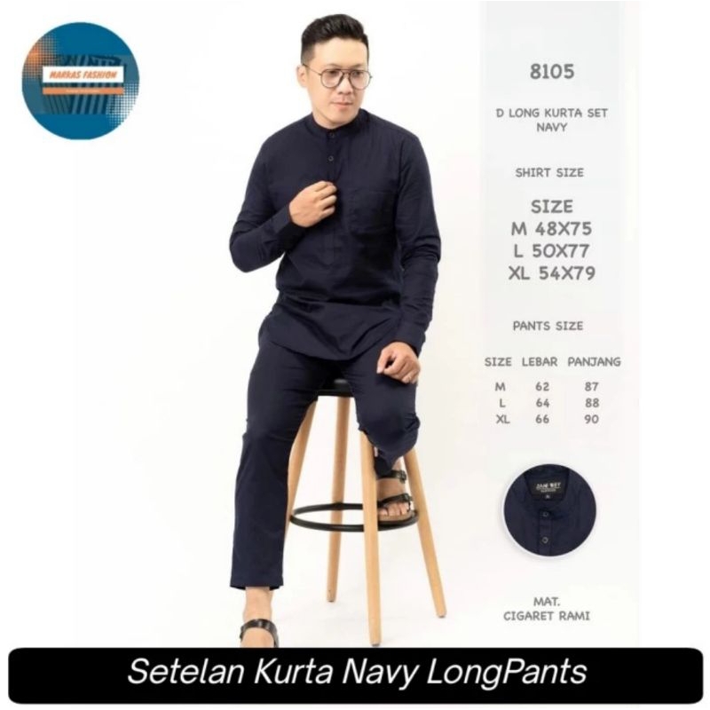 Setelan Kurta Dewasa Kurta Satu Set Celana Sirwal Panjang Kemeja koko Kurta Pria Dewasa
