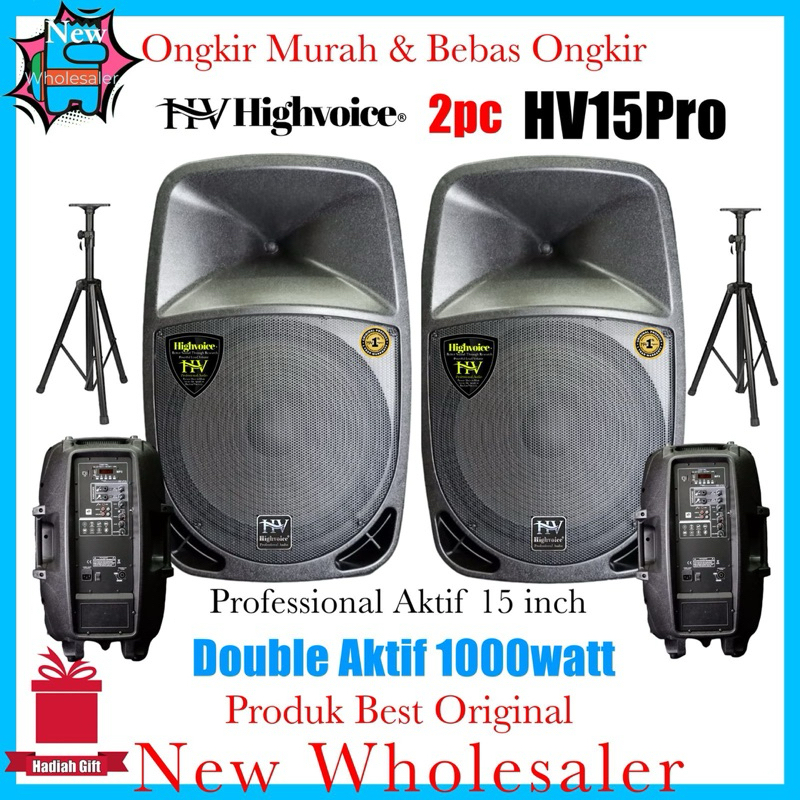Speaker Aktif 15 inch Highvoice Hv15Pro Original Double Power 1000watt