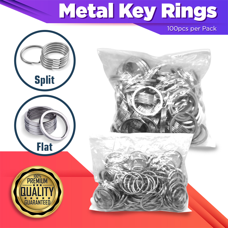 Gantungan Kunci Terpisah 22mm dan Gantungan Kunci Datar 28mm 100pcs per bungkus