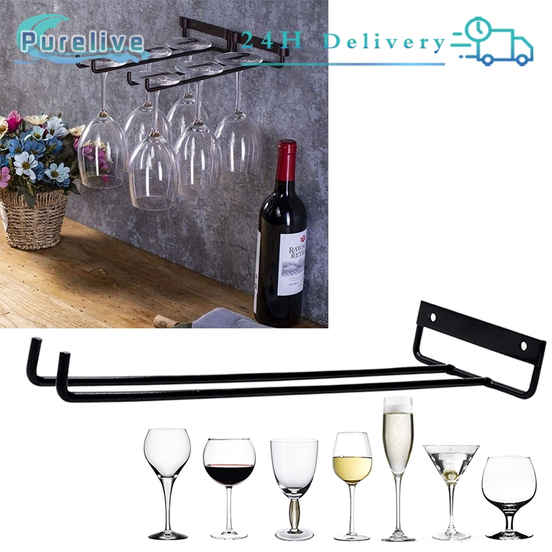 1 Baris Rak Gelas Tempel Rak Gelas Cafe Rak Gelas Bar Dari Dinding