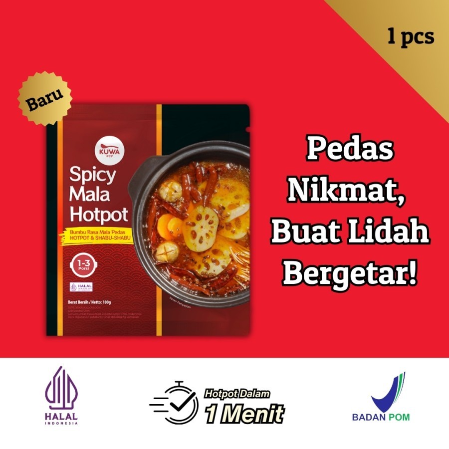 

KUWA Spicy Mala Soup Hotpot - Kaldu Sup Pedas Mala - 100g