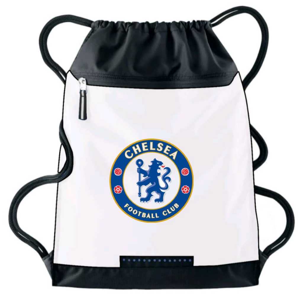 Tas serut pria anti air logo chelsea - Tas serut futsal selempang bahu