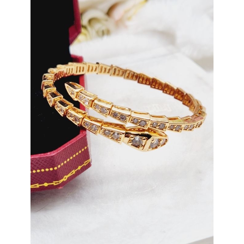 Gelang Serpenti dan cincin  2 lilit